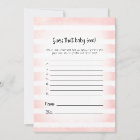 White Bunny Pink raadt dat Baby-spel Kaart (Voorkant)