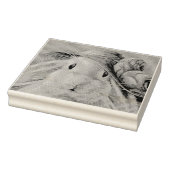 White Bunny Rabbit in Spring Bonnet Waterverf Art Rubberstempel (Stempel)