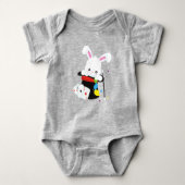 White Bunny, Rabbit, Magic Trick, Magic Wand, Pet Romper (Voorkant)