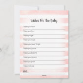 White Bunny roze wenst Baby Kaart (Voorkant)