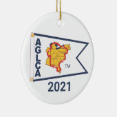 White Burgee (2021) Ornement en céramique (Droite)