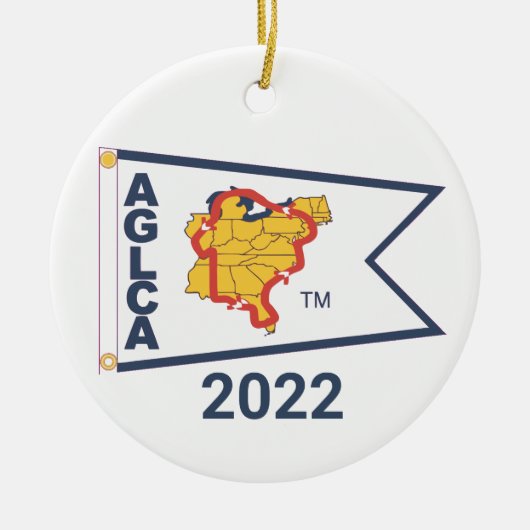 White Burgee (2022) Keramisch Ornament (Voorkant)