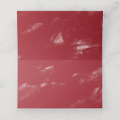 White Burgundy Orchid Wedding Place Card (Binnenkant ongevouwen)