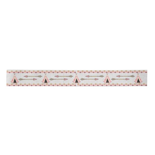 White Burlap met kruidenpijlen en -tenen Lint (Voorkant)