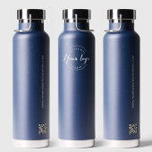 White Business logo Aangepaste QR-code website Waterfles