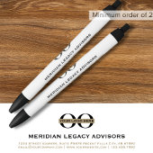 White Business Logo Promotie Zwarte Inkt Pen