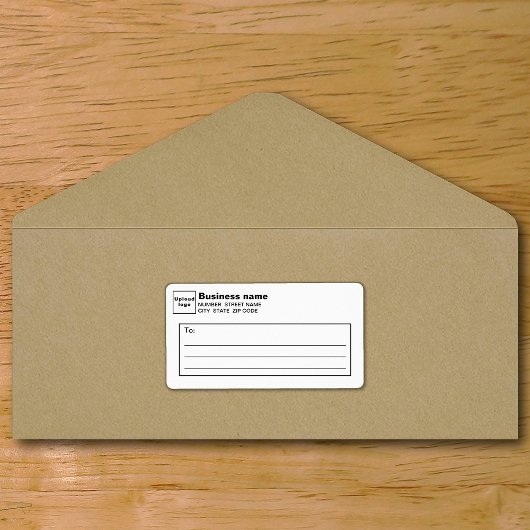 White Business Shipping Label