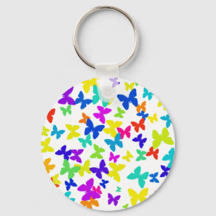 White Butterflies Sleutelhanger
