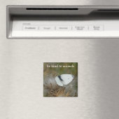 White Butterfly "Be Kind to Animals" Magnet Magneet (Insitu (Vaatwasser))