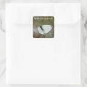 White Butterfly "Be Kind to Animals" Sticker Sheet (Sac)