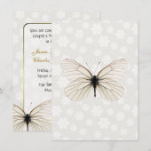 White Butterfly Couple's Wedding Shower Uitnodigin Kaart (Voorkant / Achterkant)