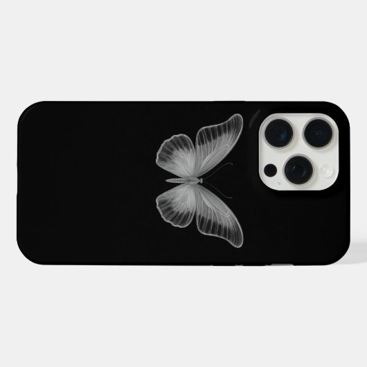 White Butterfly Effect iPhone 15 Pro Max hoesje iPhone Hoesje (Achterkant horizontaal)