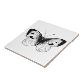  White Cabbage Butterfly Illustratie Tegeltje (Zijkant)