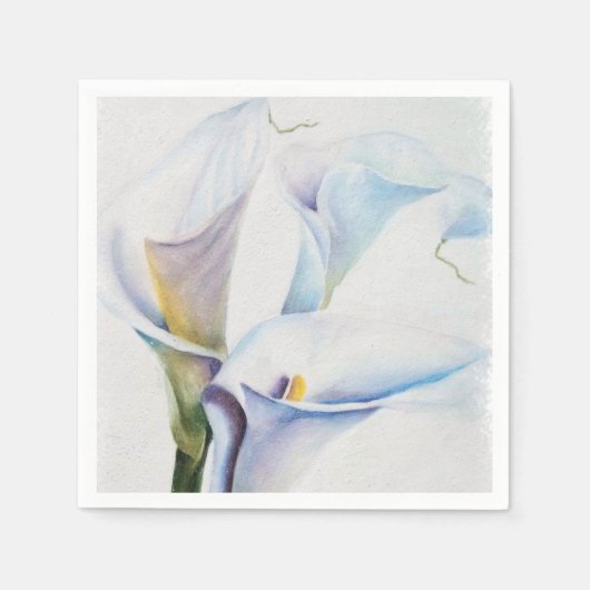 WHITE CALLA LELIES PAPIEREN SERVETTEN (Voorkant)