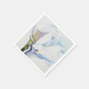 WHITE CALLA LIES PAPER NAPKINS SERVETTEN