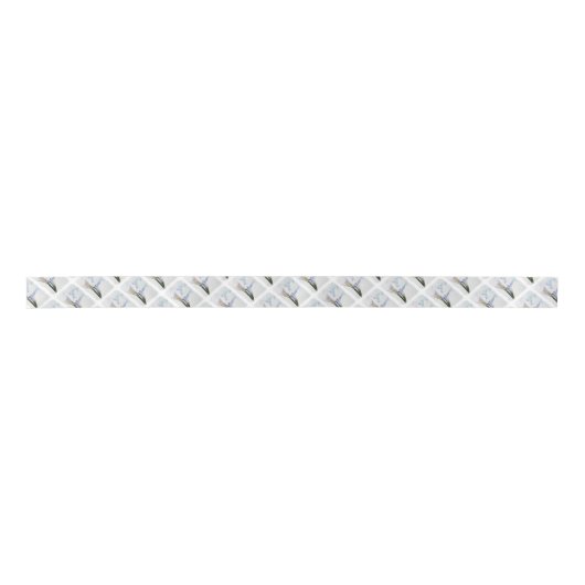 WHITE CALLA LILIES RIBBON LINT (Voorkant)