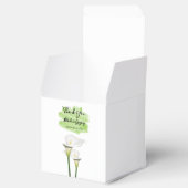 White Calla Lilies Waterverf Wedding Bedankdoosjes (Geopend)
