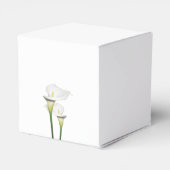 White Calla Lilies Waterverf Wedding Bedankdoosjes (Achterkant)