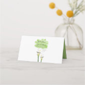 White Calla Lilies Waterverf Wedding Place Card (Achterkant)