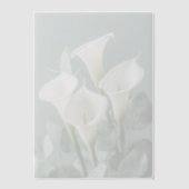 White Calla Lilies Wedding  Vellum Uitnodigingen (Voorkant)