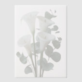 White Calla Lilies Wedding Vellum Uitnodigingen (Voorkant)