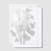 White Calla Lilies Wedding Vellum Uitnodigingen (Offset)