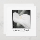 White Calla Lily Elegant Wedding Save the Date (Voorkant / Achterkant)