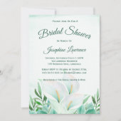 White Calla Lily Floral Invitations de douche nupt (Devant)