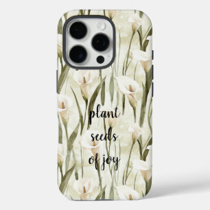 White Calla Lily Floral Joy iPhone 16 Pro Hoesje