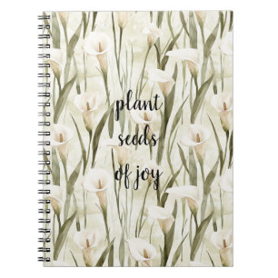 White Calla Lily Floral Joy Notitieboek