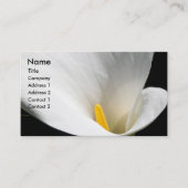 White Calla Lily Floral Visitekaartje (Voorkant)