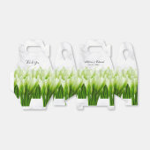 White Calla Lily Florals Wedding Favor Box Bedankdoosjes (Uitgevouwen)