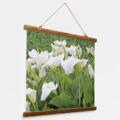 White Calla Lily Hangend Wandkleed (Gebogen)