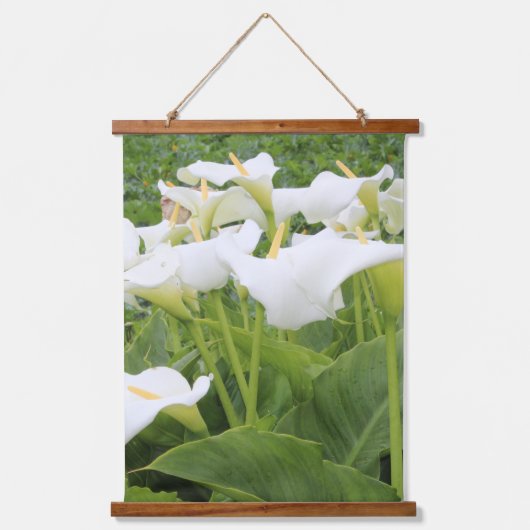 White Calla Lily Hangend Wandkleed (Voorkant)