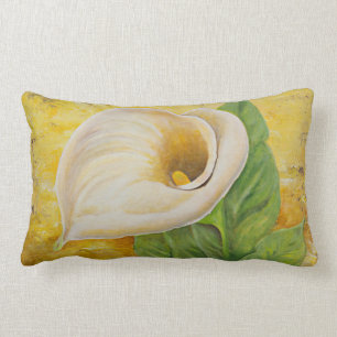 White Calla Lily Lumbar Pillow Kussen