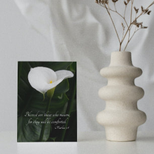 White Calla Lily Religieuze Sympathie Kaart