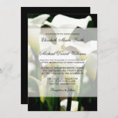 White Calla Lily Wedding Kaart (Voorkant / Achterkant)
