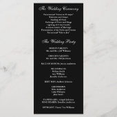 White Calla Lily Wedding Programma (Achterkant)