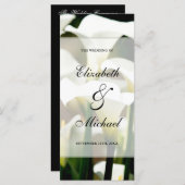 White Calla Lily Wedding Programma (Voorkant / Achterkant)