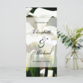 White Calla Lily Wedding Programma (Staand voorkant)
