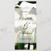 White Calla Lily Wedding Programma (Voorkant)
