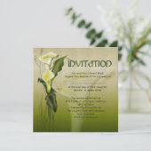 White Calla Wedding Suite Kaart (Staand voorkant)