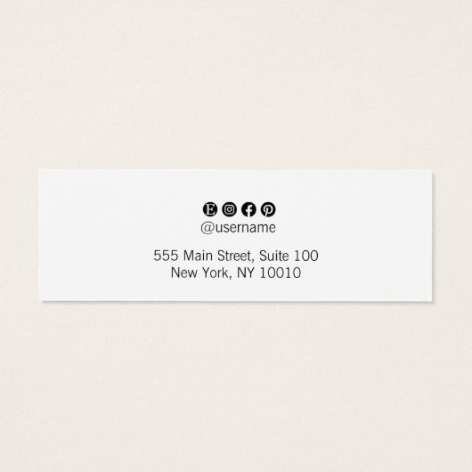 White Calligraphy Script Stud Earring Display (Dos)