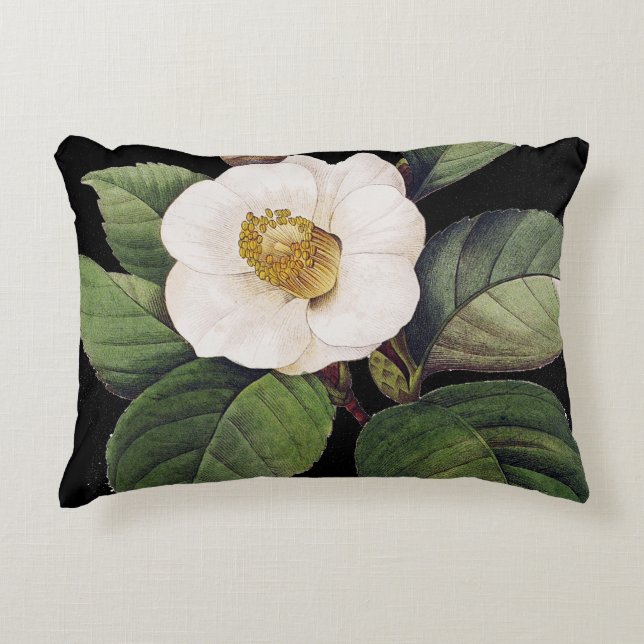 White Camellia Decoratief Kussen (Voorkant)