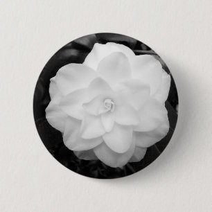 White Camellia Ronde Button 5,7 Cm