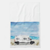 White Camper Van Kitchen Towel RV Theme Theedoek (Verticaal)