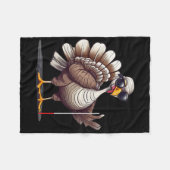 White Cane Awareness Thanksgiving Coms Orientation Fleece Deken (Voorkant (Horizontaal))