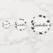 White Cap & Confetti Graduation Congrats Confetti (Derrière)