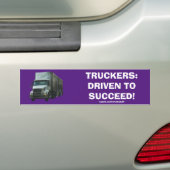 White Cargo Truck Bumper Sticker (En voiture)