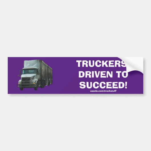 White Cargo Truck Bumper Sticker (Devant)